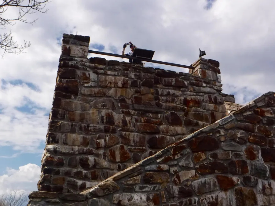 Burned tower