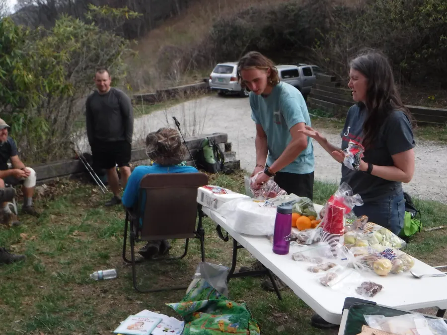 Trail magic at Tellico Gap