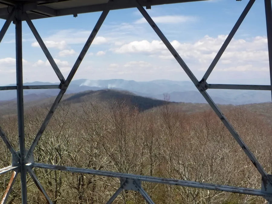 Smoke seen in the distance