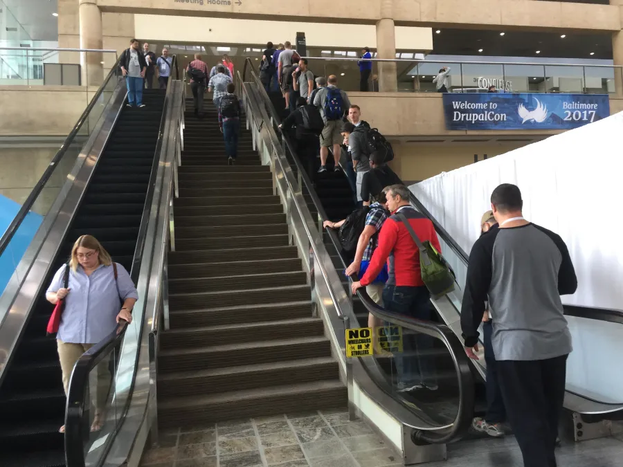 Stairs vs. escalators