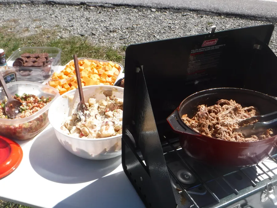 Trail magic food