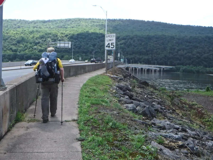 Crossing the bridge over the Susquehanna River