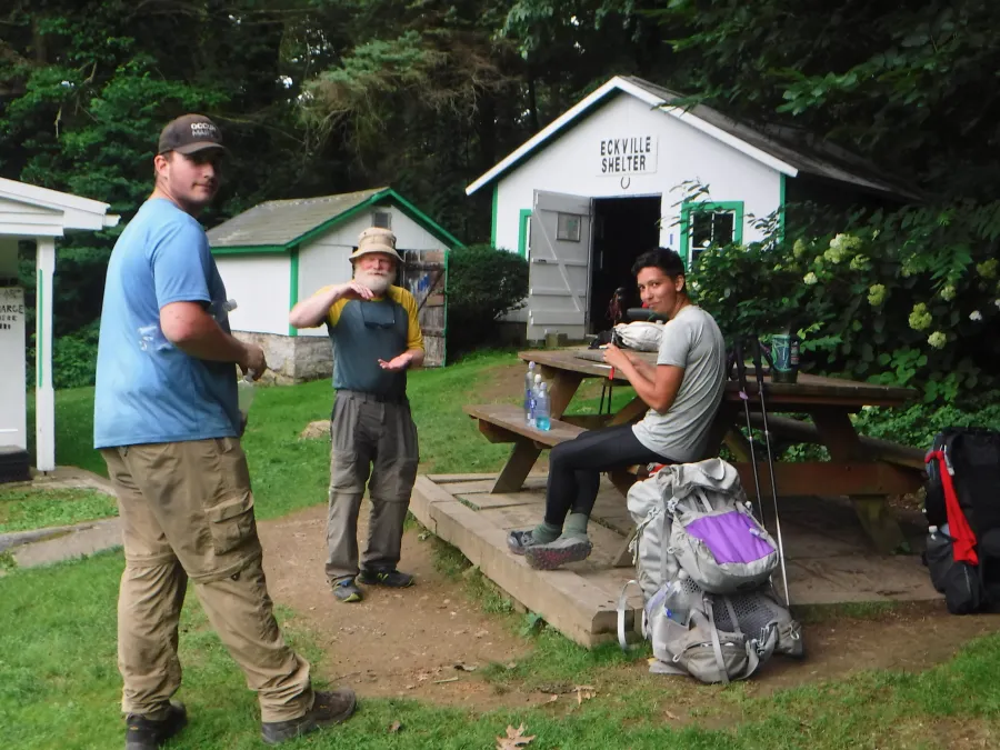 Hanging out near the shelter