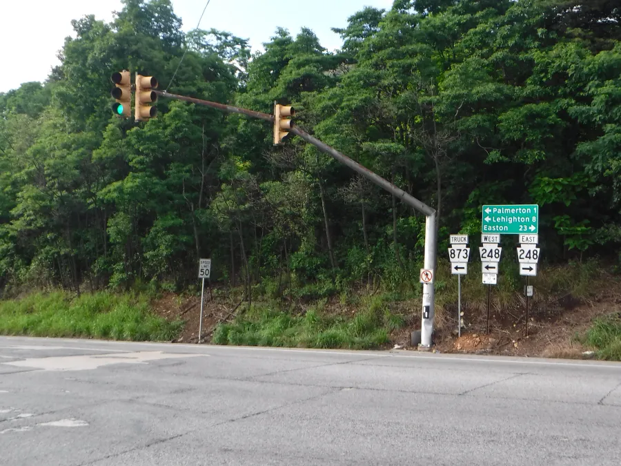 Road crossing at Lehigh Gap