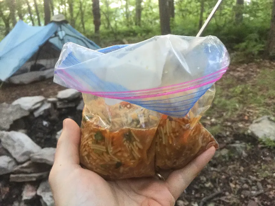 Freezer bag dinner