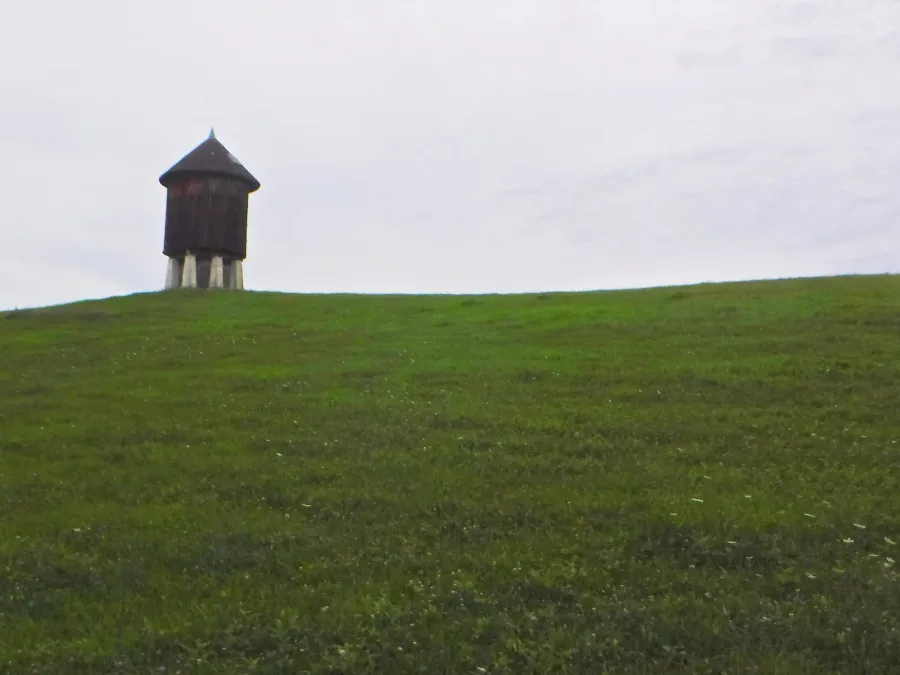 Water tower on a hill