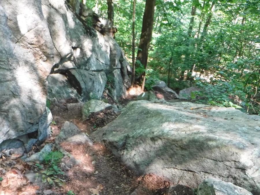 Steep and rocky descent