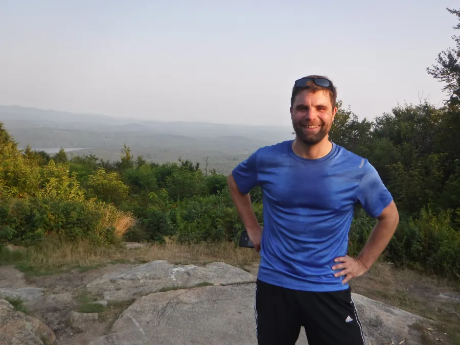 Will Moore at top of South Moose Mountain