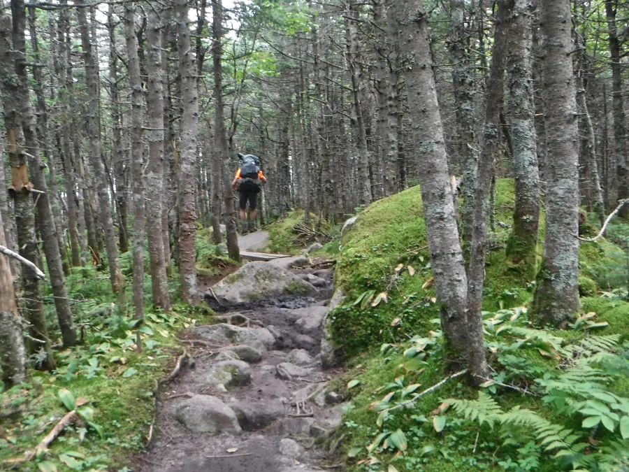 Leaving South Kinsman Mountain