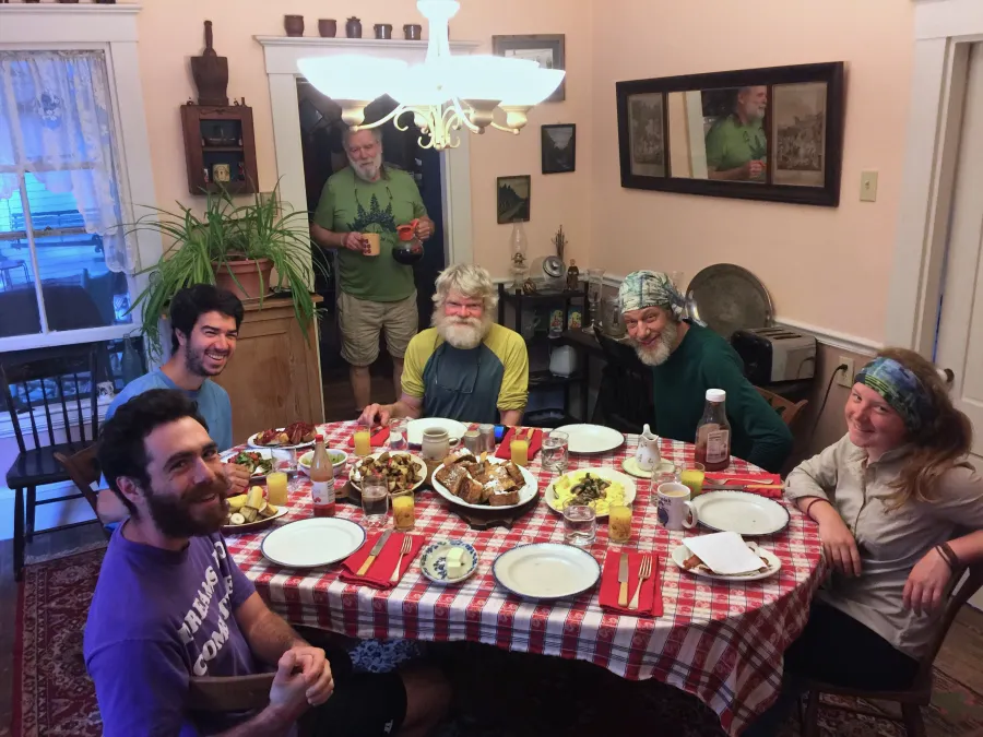 Breakfast with Capt. Whiskers, Dr. Gomo, Paul, Stick, Tengo and Indiana Jane