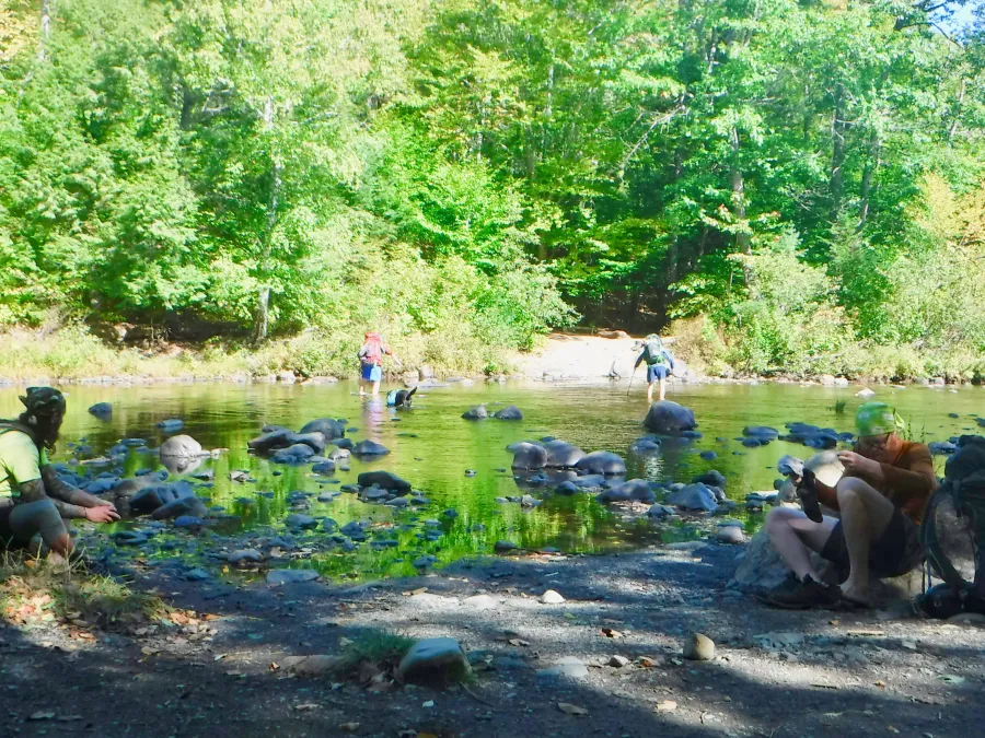 Crossing the west branch of the Pleasant River