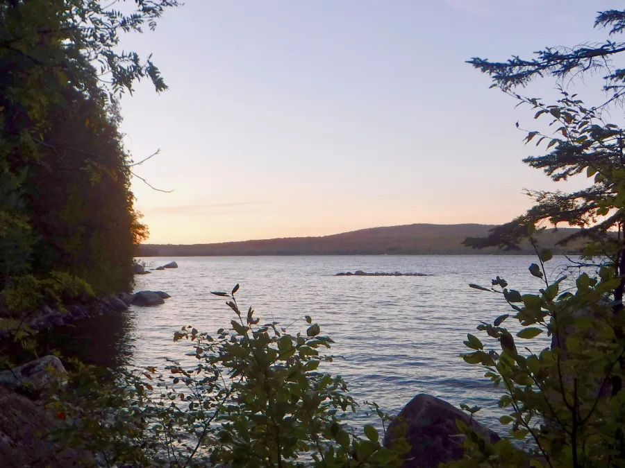 Rainbow Lake at sunset