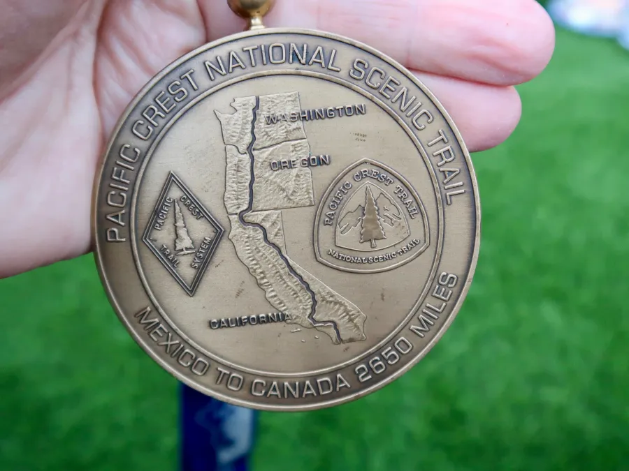 The Pacific Crest Trail medal