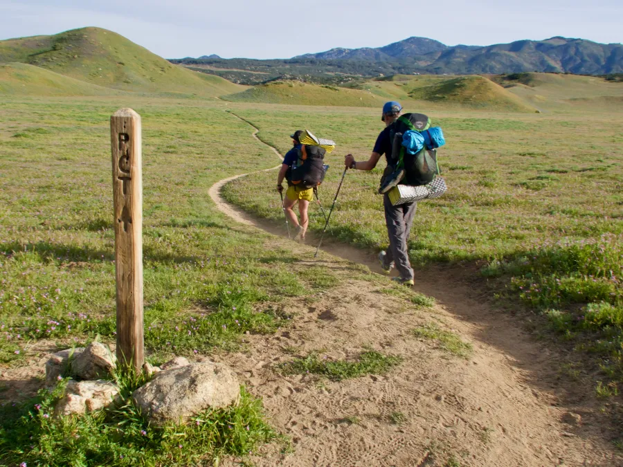 Tengo and Bookworm pass another PCT marker