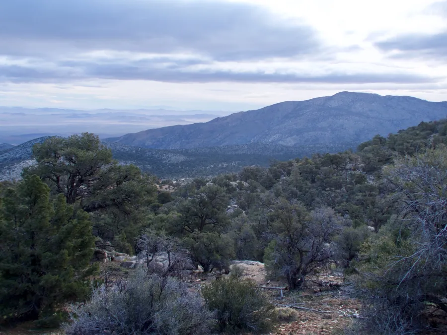 Low clouds on the PCT near Big Bear Lake