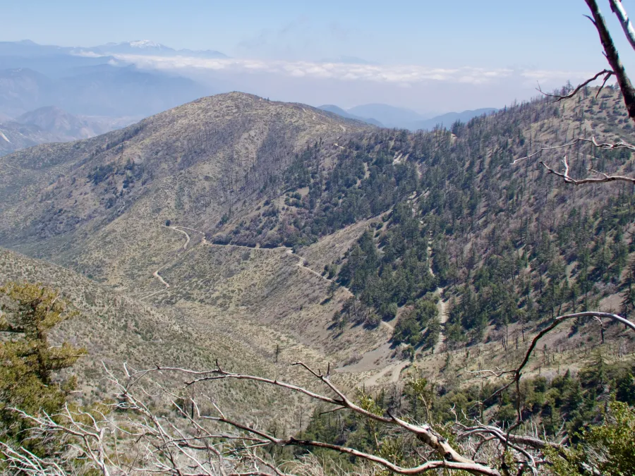 Descending trail