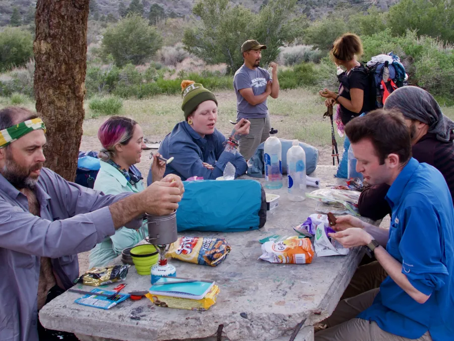 Dinner at South Fork Campground