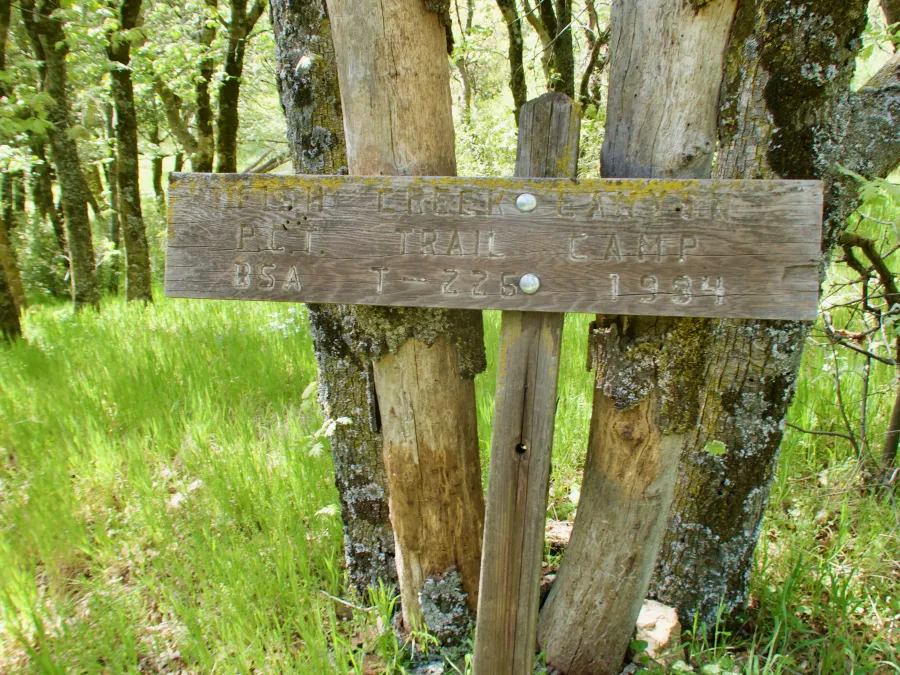 Sign at boy scout campsite