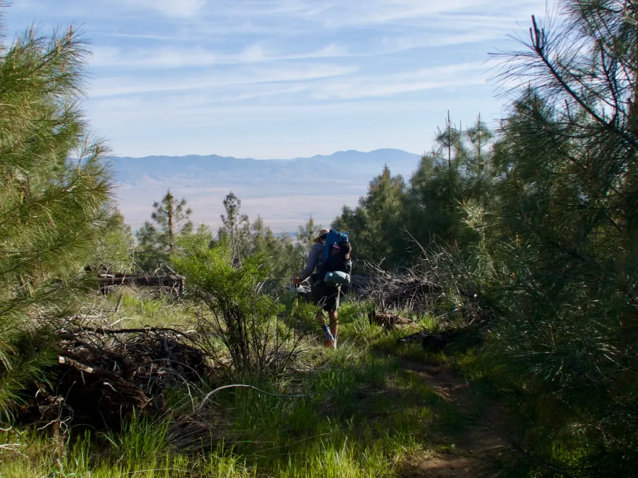 Leaving Horse Trail Camp 