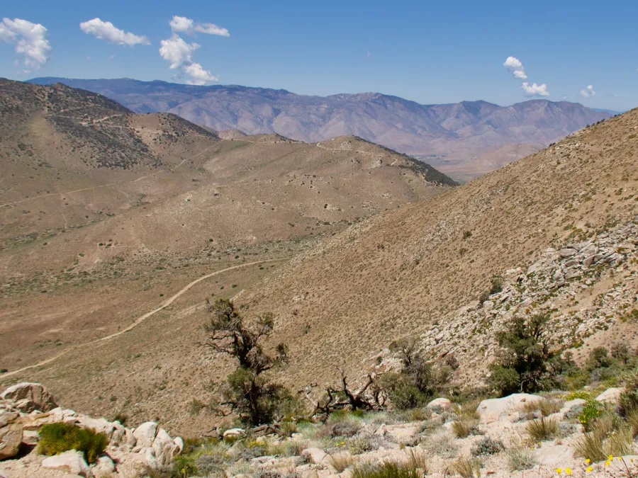 Looking back at valley