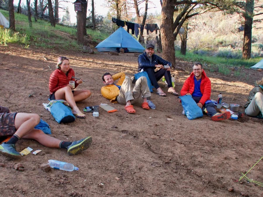 Captain, Gilligan, Falls, Just Awesome, Ringmaster and Spamala at McIver’s Cabin