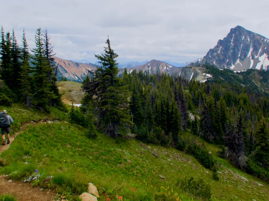 Walking toward Woody Pass