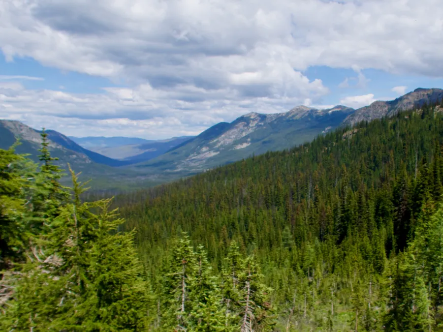 View of a glacial valley