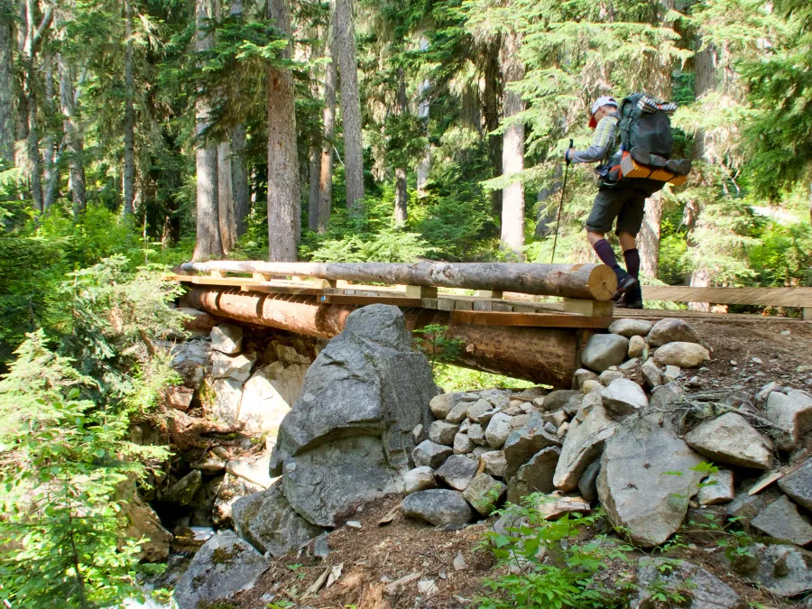 Ralph crosses the new bridge