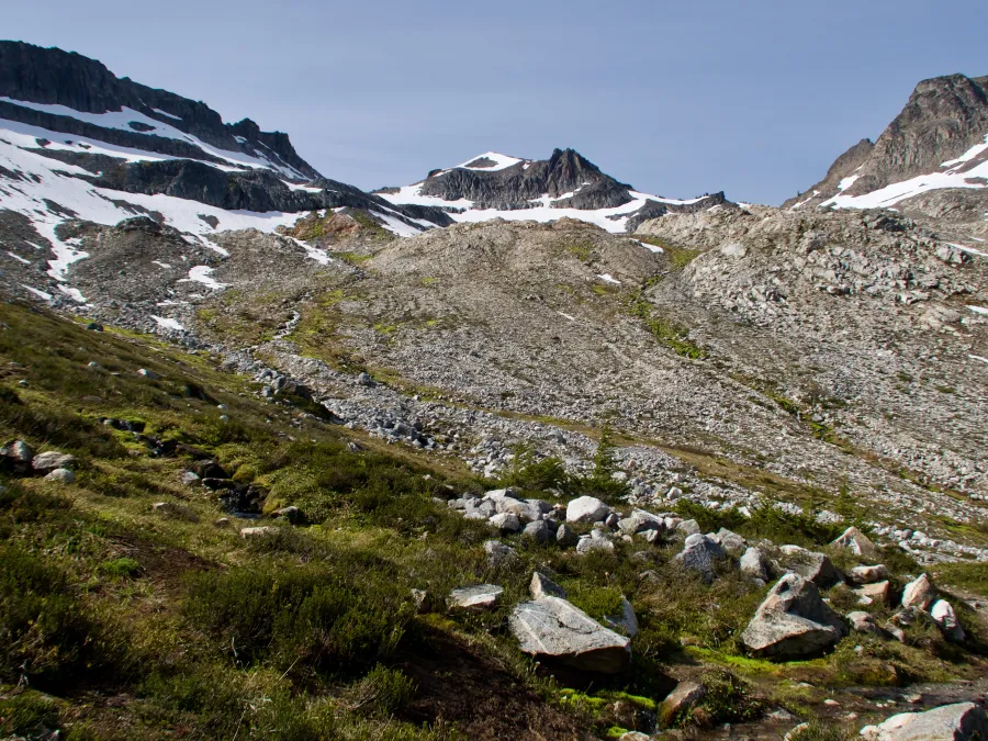 A creek in a cirque