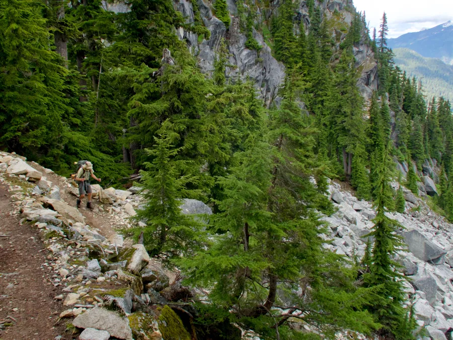 Ralph descends on a switchback