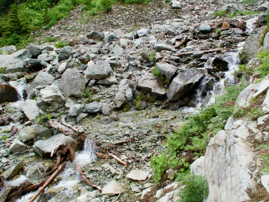 Rocky stream crossing