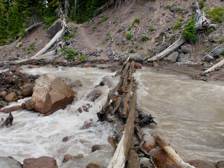 Murky water in Adams Creek