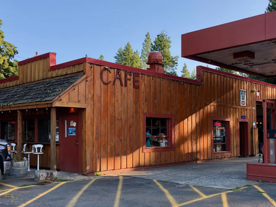 Cafe and gas station at Trout Lake