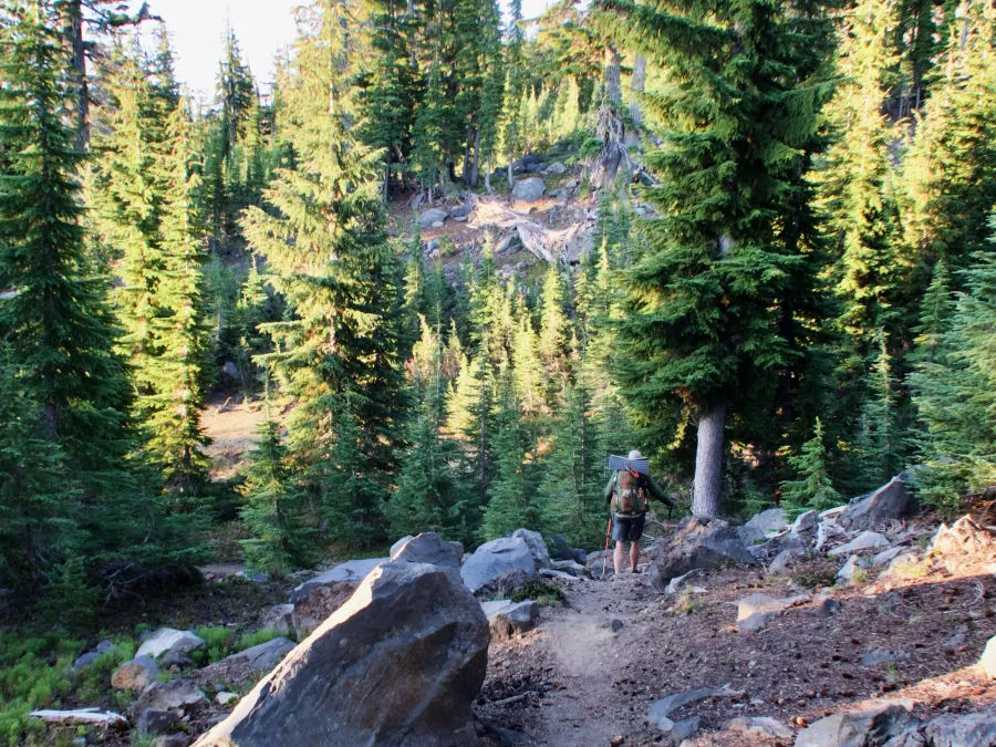 Dave leaves our campsite