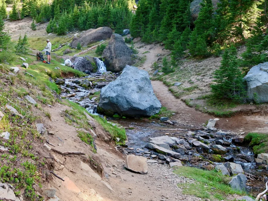 A creek at the base of Mt. Thielsen