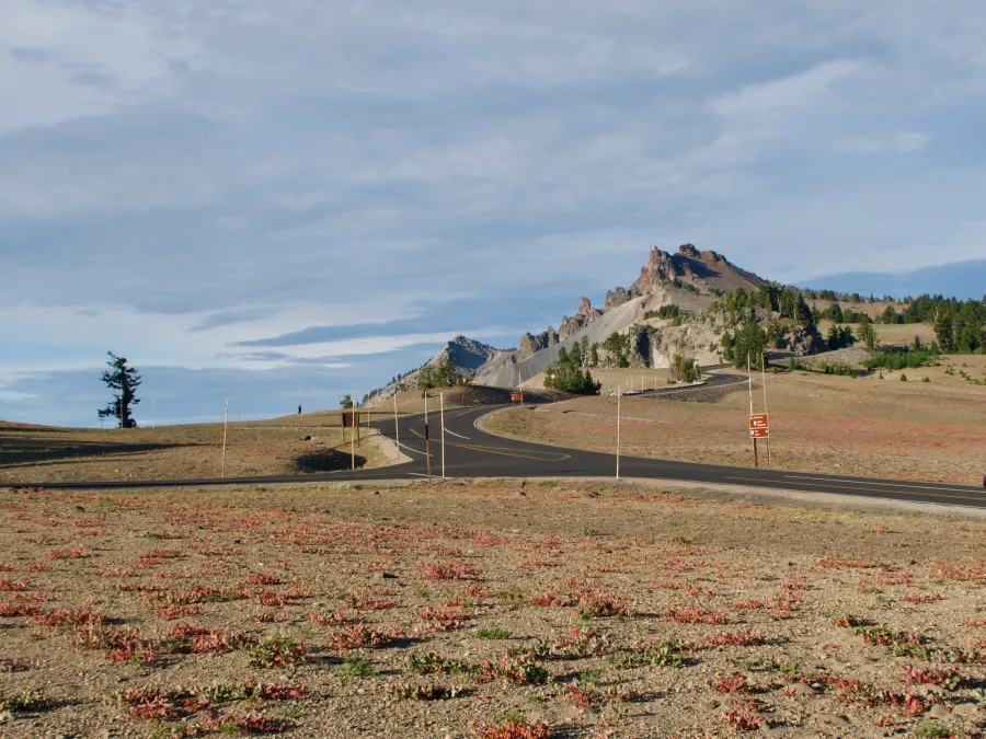 Approaching the rim at Crater Lake