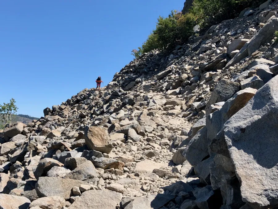 Sunkist on a rocky climb