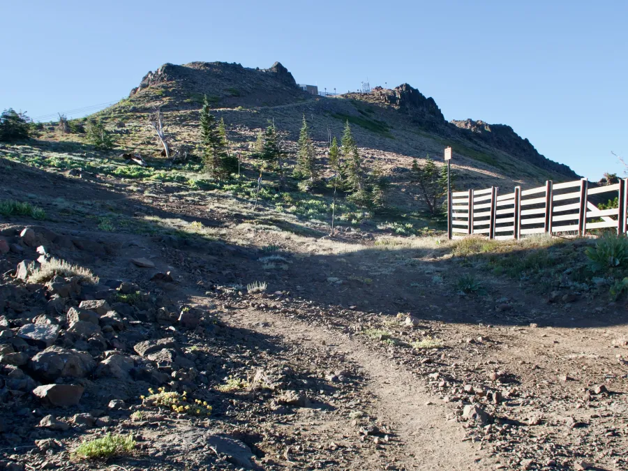 Approaching Ward Peak and Alpine Meadows Resort