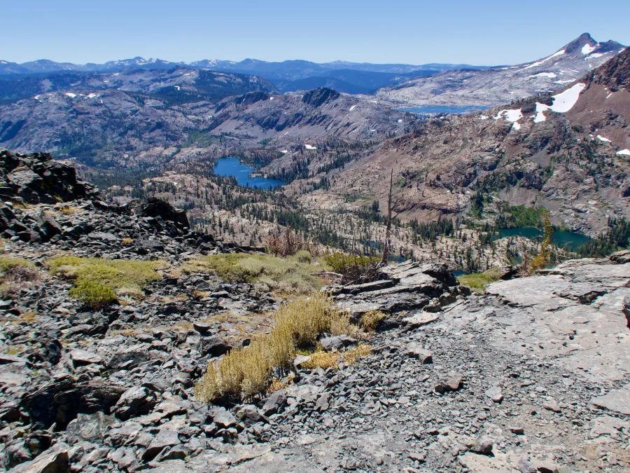 The view looking south from Dick's Pass