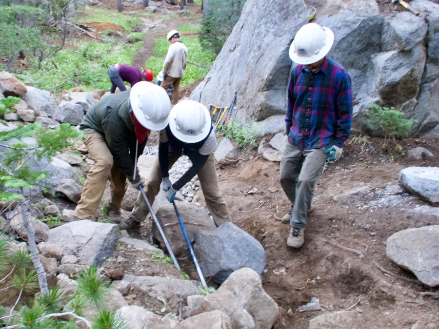 Trail crew working on the PCT