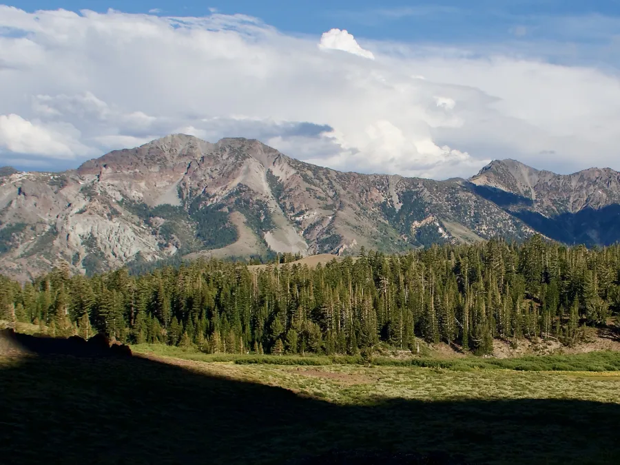 Storm clouds behind Silver Peak and Highland Peak