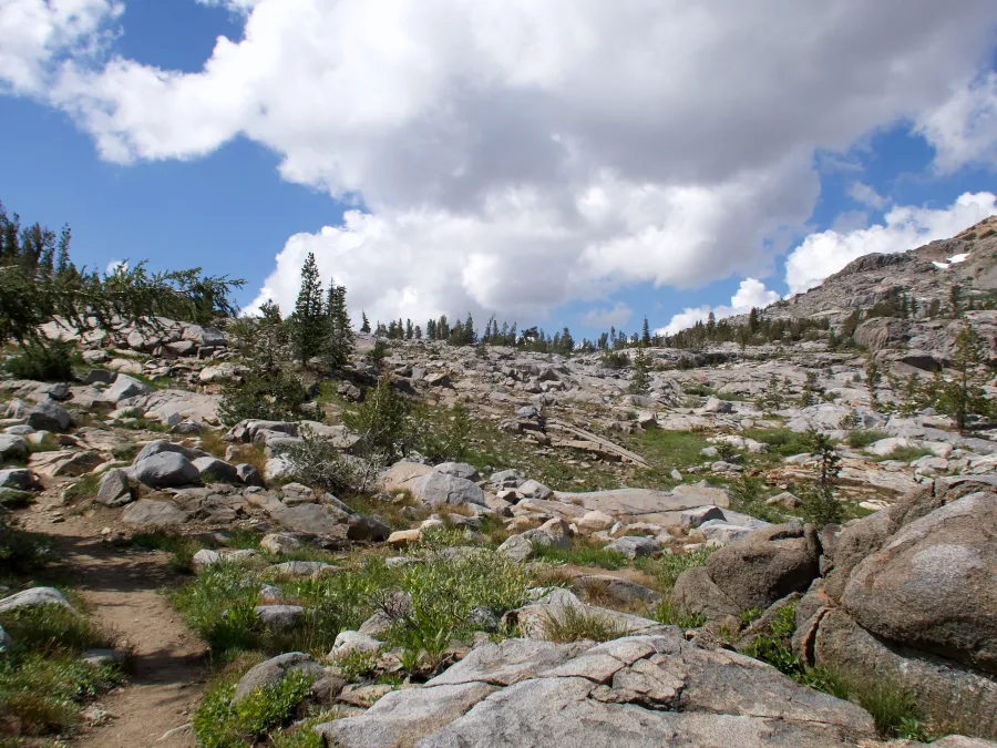 climb to Dorothy Lake Pass 