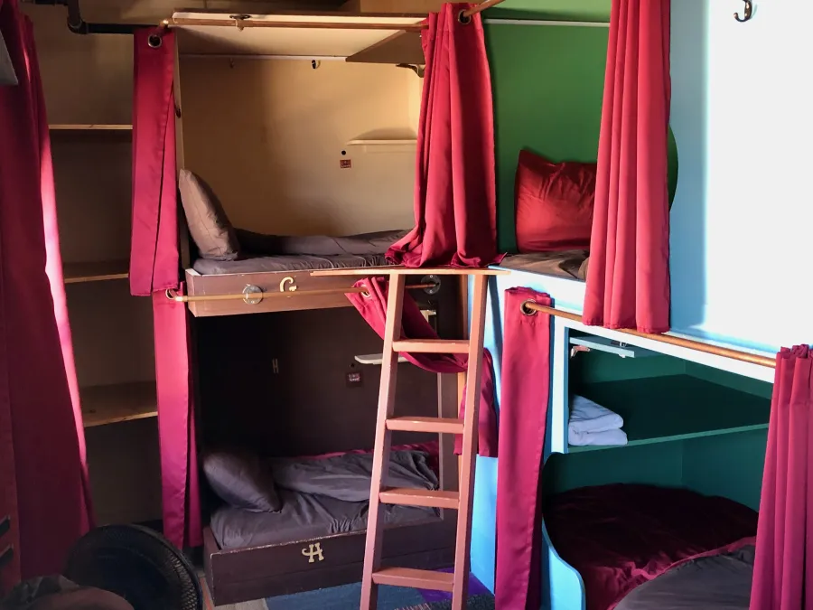 A bunk room in Redlight Hostel
