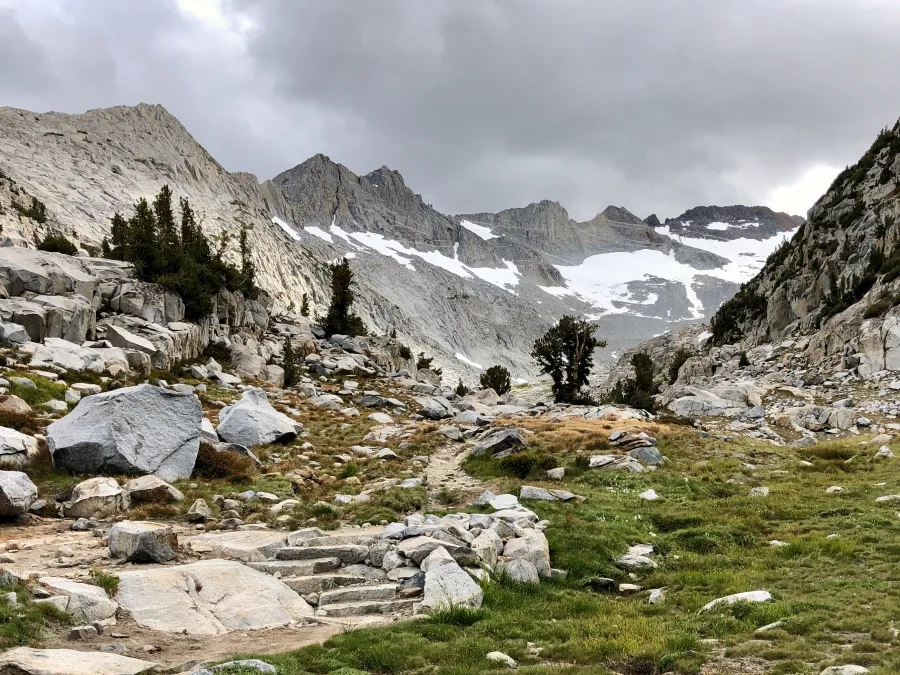 Steps in the upper Lyell Valley