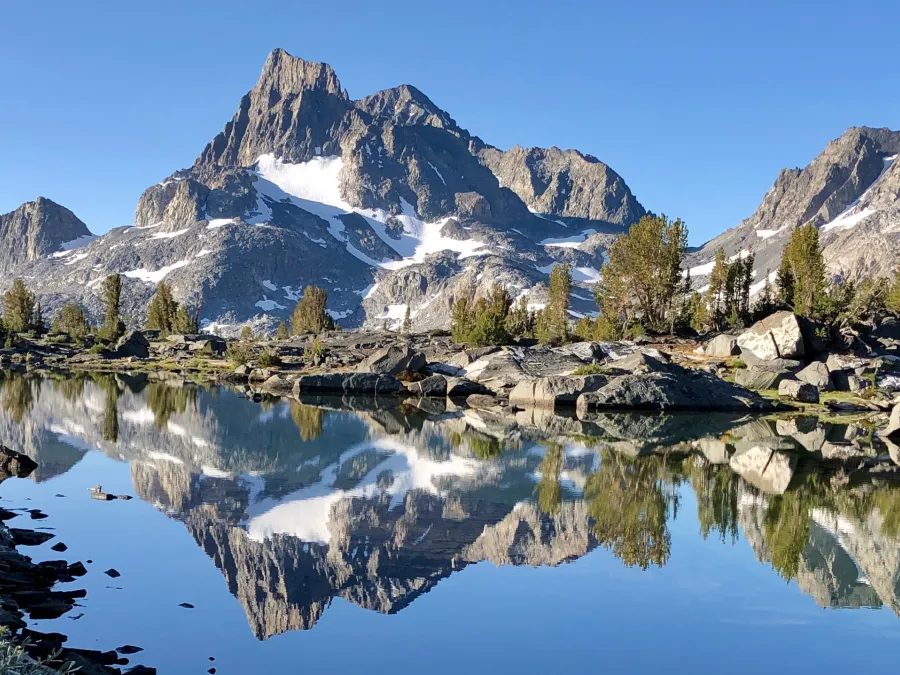 Banner Peak and reflection in a pond