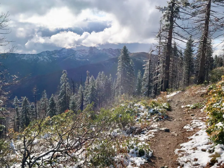 Looking ahead to a valley