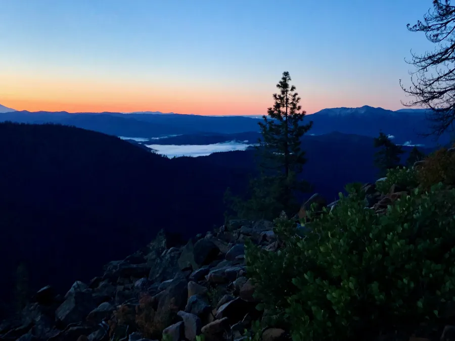 A view of Mt. Shasta at dawn