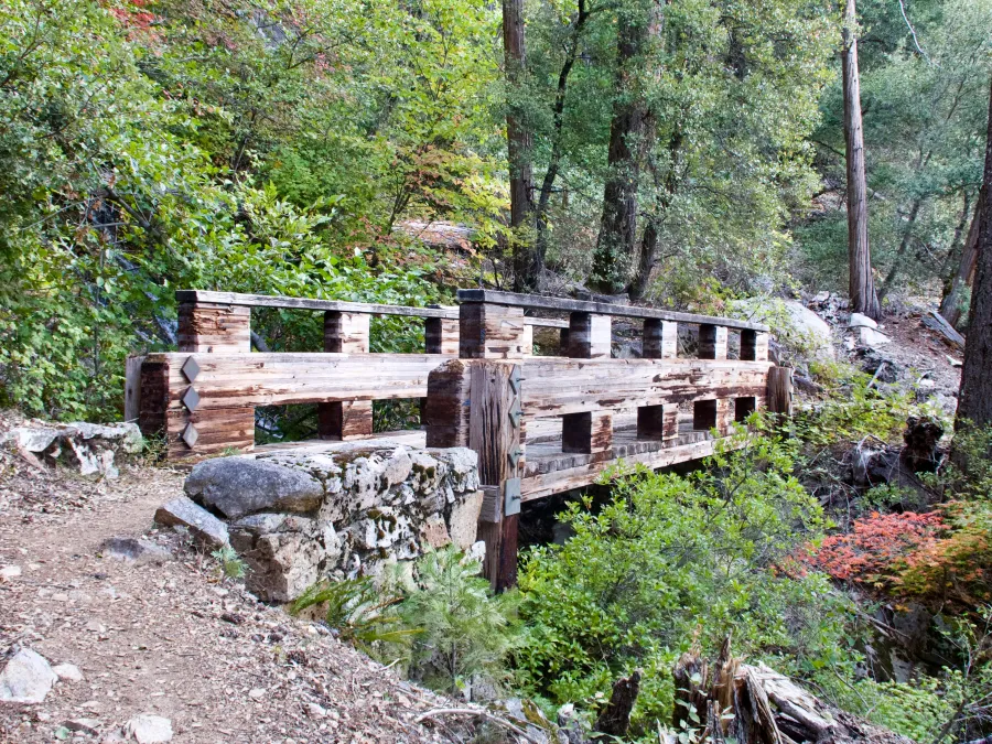 A footbridge over Winton Canyon Creek