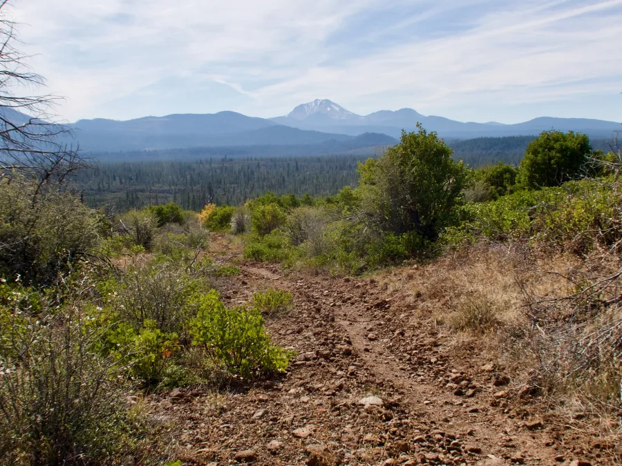 The trail heads toward Lassen Peak