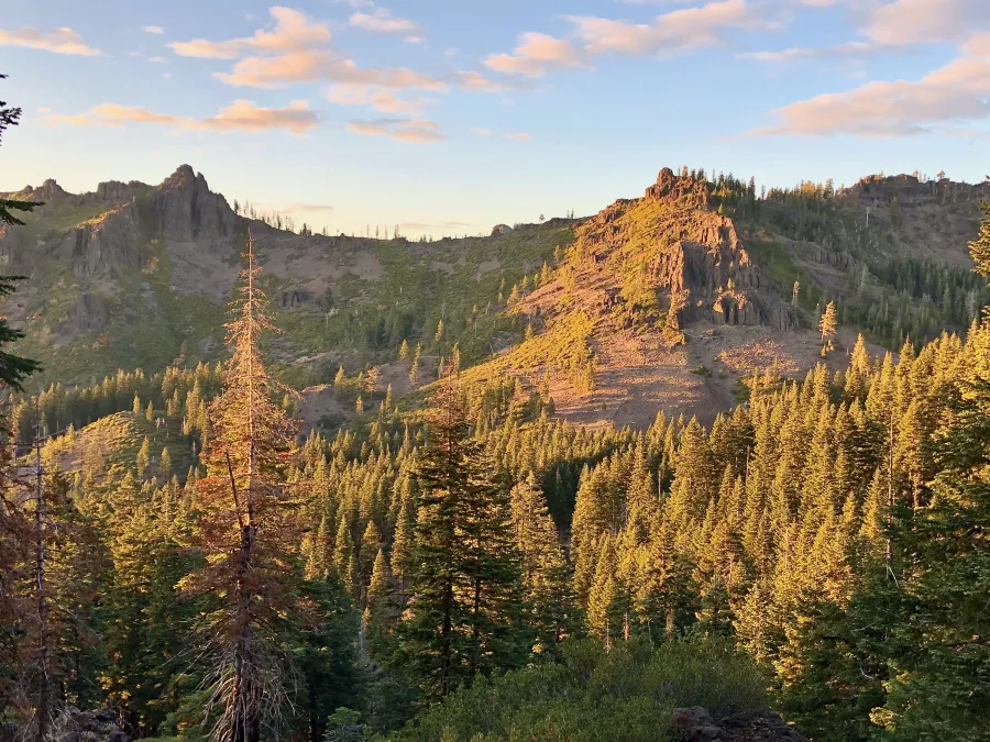 Evening alpenglow